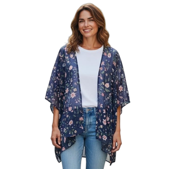 Market & Spruce Floral Kimono - Picture 1 of 4